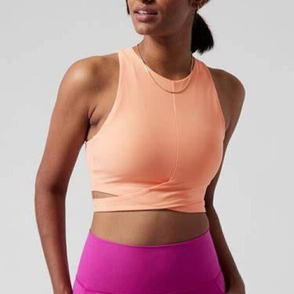 Athleta Conscious Cut Out Crop Bra Top Small D-DD - Picture 1 of 6